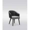 Leather dining chair in color black